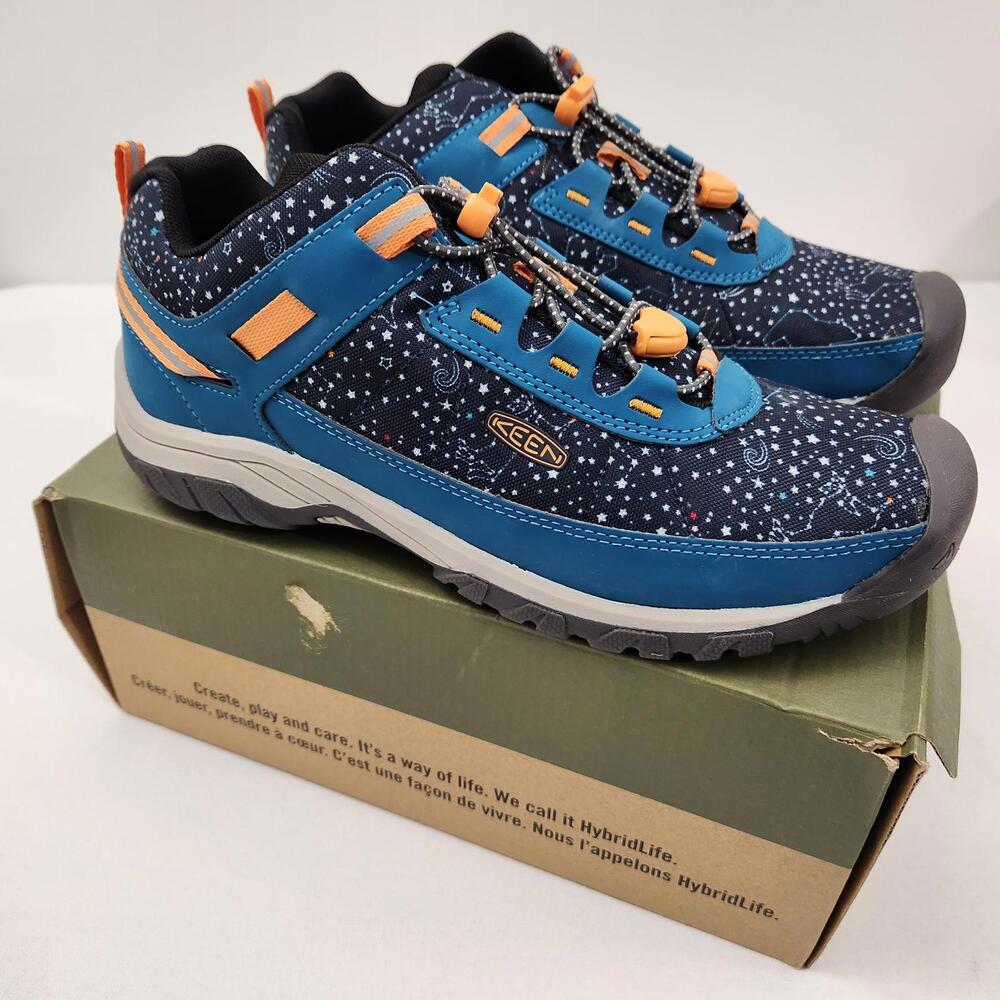 Keen Youth Size 7 Targhee Sport Hiking Shoes Blue Deep Lagoon Tangerine 1027727